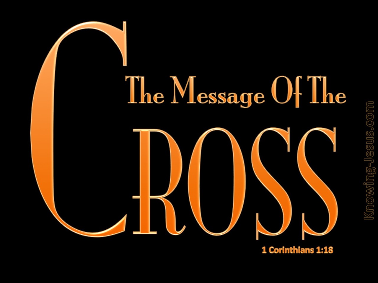 1 Corinthians 1:18 The Message Of The Cross (black)